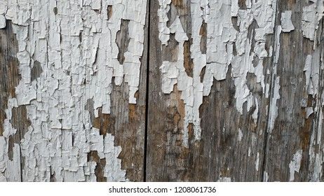 wood texture with white peeled paint