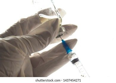 Syringe With Vial Isolated On White