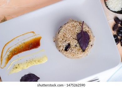 Congri dish of Cuban national cuisine. Top view
