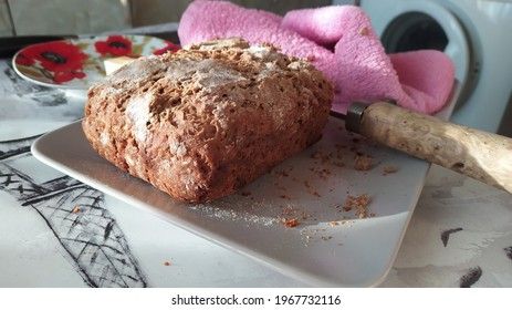 gray bread on a plate