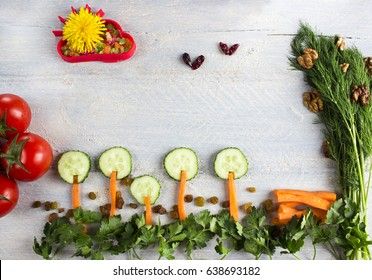 Still life healthy food on a wooden background
